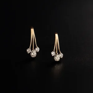 Lotus inspired silver stud earrings