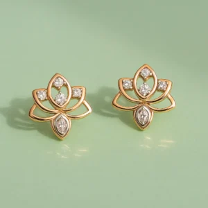 Statement starburst silver stud earrings