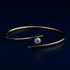 Stylish Silver Alloy Bracelet with Sparkling American Diamonds