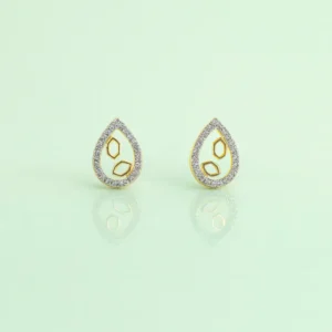 Elegant Teardrop Diamond Outline Earrings