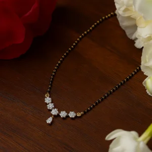 Elegant Floral Diamond Mangalsutra