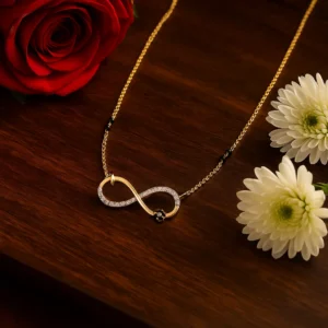 Infinity motif diamond mangalsutra with modern elegance